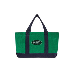 Buy Mmlg Terry Tote Bag Green Navy at Sasom – Authentic and Ready to Ship