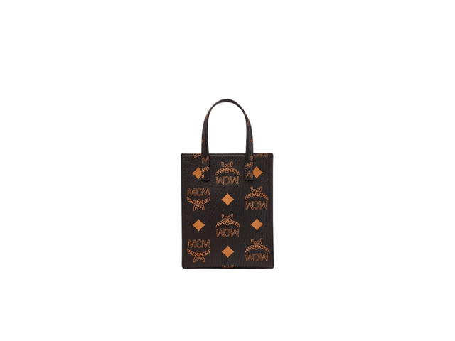 MCM MCM Mini Aren Tote Maxi Visetos Rectangular Tote Bag Black - view 4