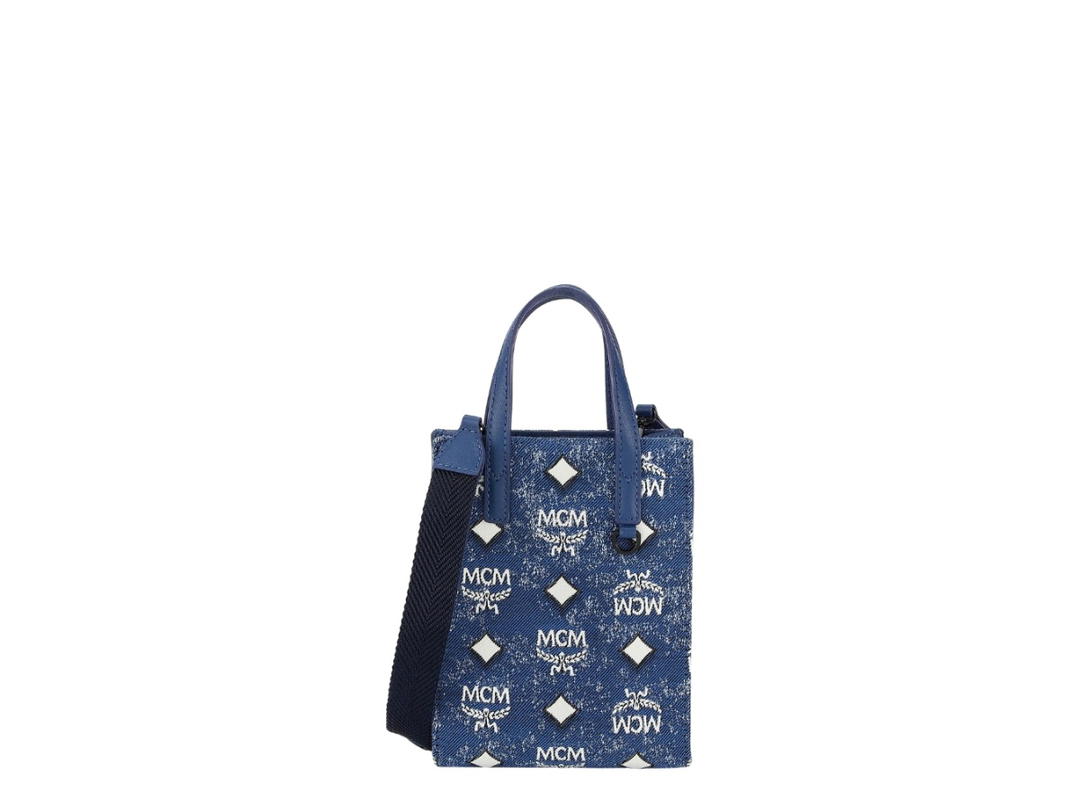 MCM MCM   X-Mini Aren Denim Tote Denim Blue