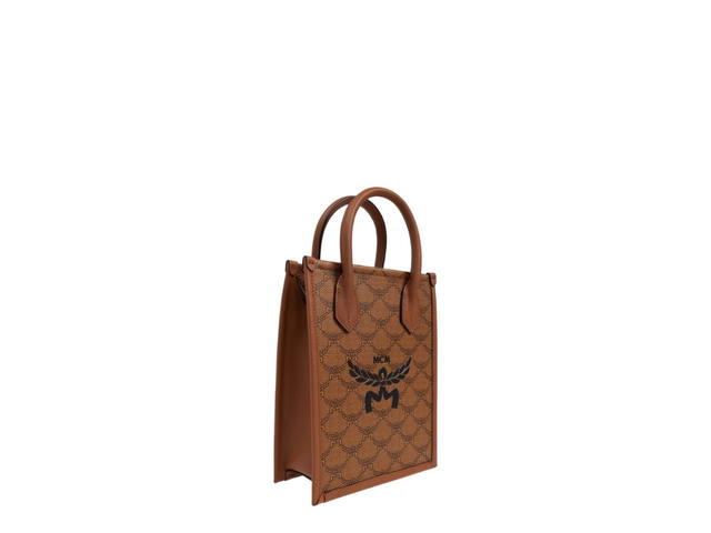 MCM MCM Monogram Printed Shoulder Bag Cognac - view 3