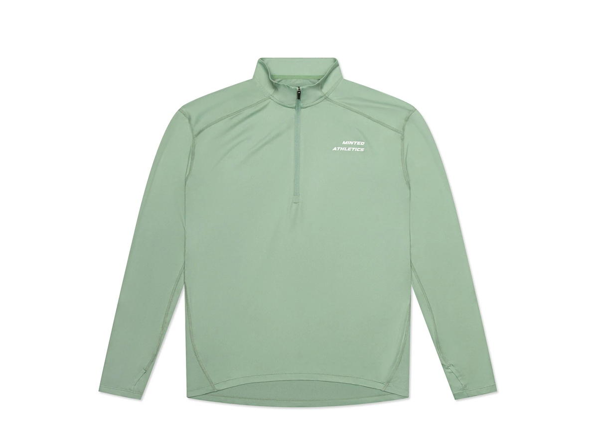Minted New York Minted New York Sea Foam Performance 1/4 Zip Green