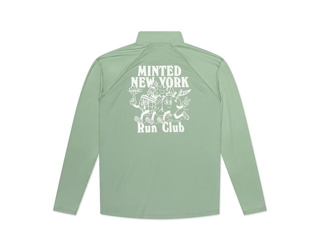 Minted New York Minted New York Sea Foam Performance 1/4 Zip Green - view 2