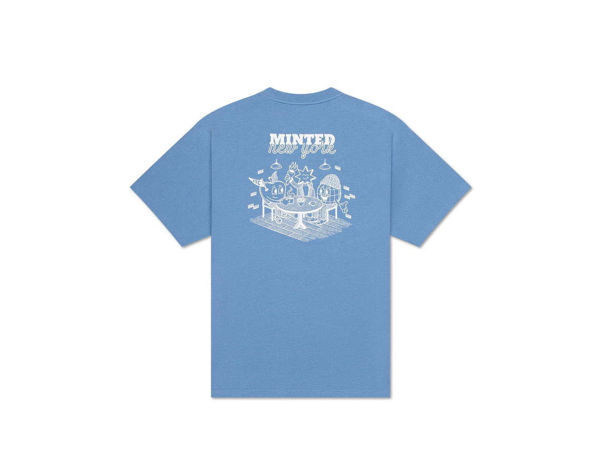 Minted New York Minted New York Cafe Scene Tee Blue