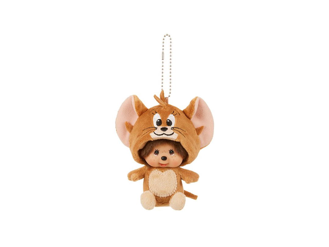 Monchhichi Monchhichi Jerry Big Face Keychain (Tom And Jerry) Size SS