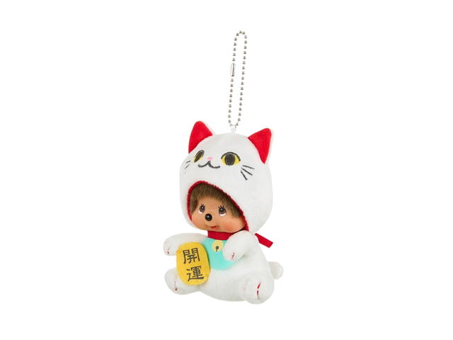 Monchhichi Monchhichi Lucky Cat Monchhichi Ss Big Face Keychain Multicolor - view 2