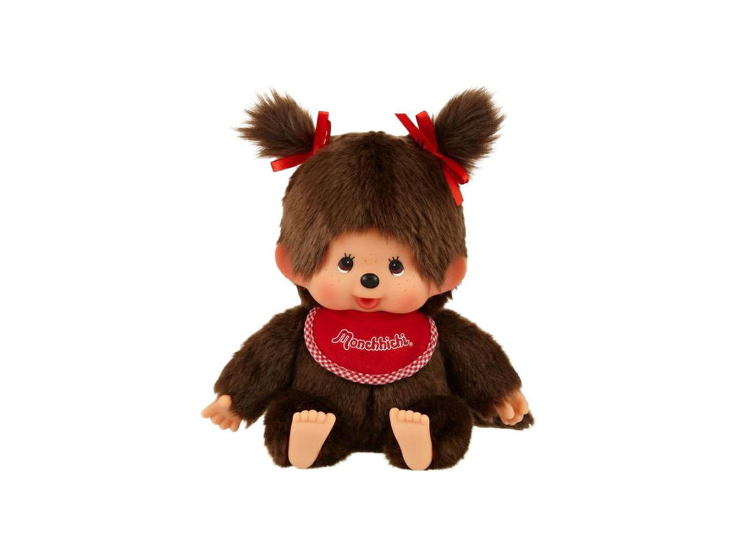 Monchhichi Monchhichi Premium Standard Brown Girl Sitting Size M