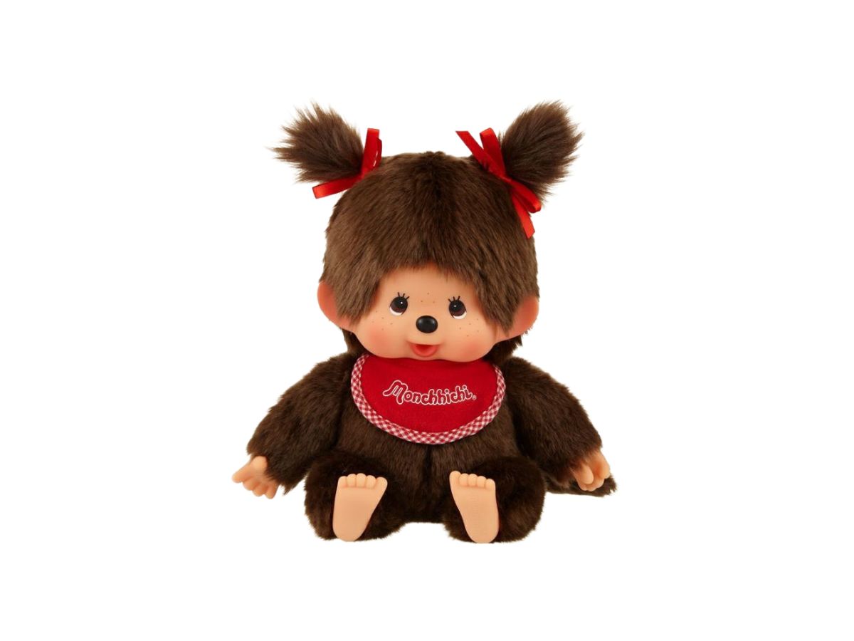 Monchhichi Monchhichi Premium Standard Brown Girl Sitting Size M