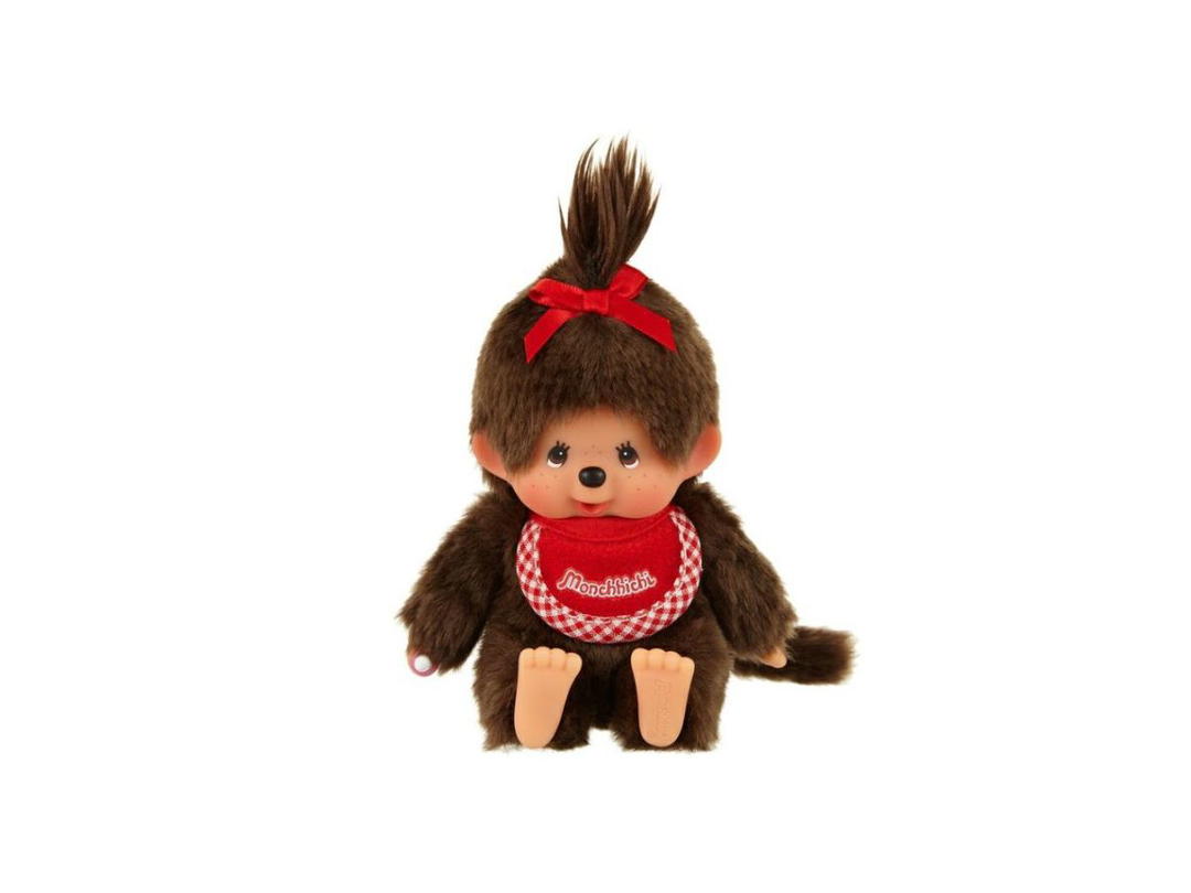 Monchhichi Monchhichi Premium Standard Brown Girl Sitting Size SS