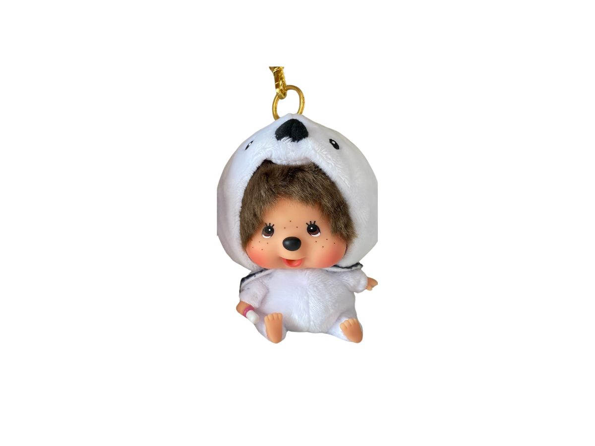 Monchhichi Monchhichi Shimaenaga Big Face Keychain (Hokkaido Limited Edition)