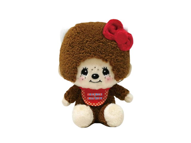 Monchhichi Monchhichi X Hello Kitty Doll Mascot Brown - view 1