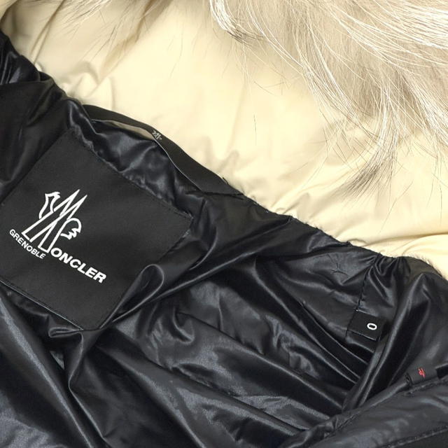 Moncler MONCLER 20981A00053_5399E Apparel Outerwear Down jacket Nylon Beige/Black - view 3