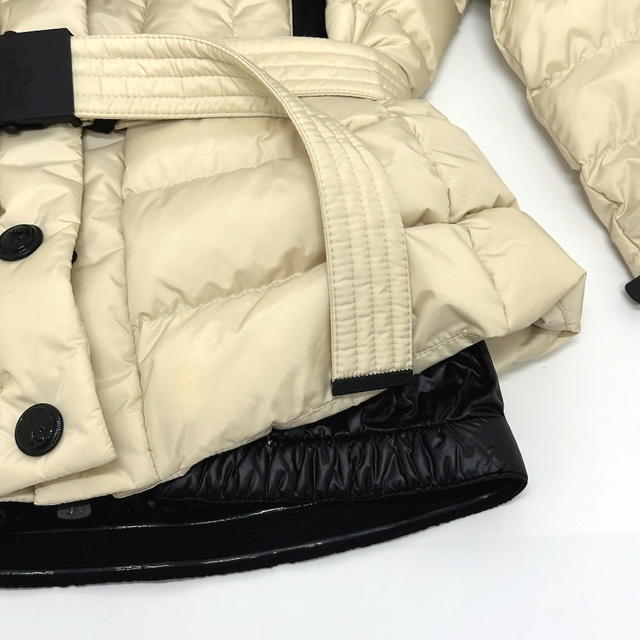Moncler MONCLER 20981A00053_5399E Apparel Outerwear Down jacket Nylon Beige/Black - view 5