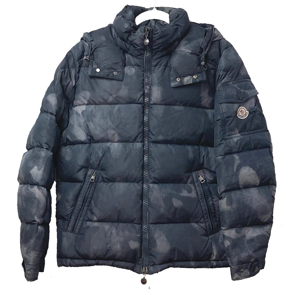 Moncler MONCLER Camouflage MAYA (Maya) Hooded Puffer Jacket Gray