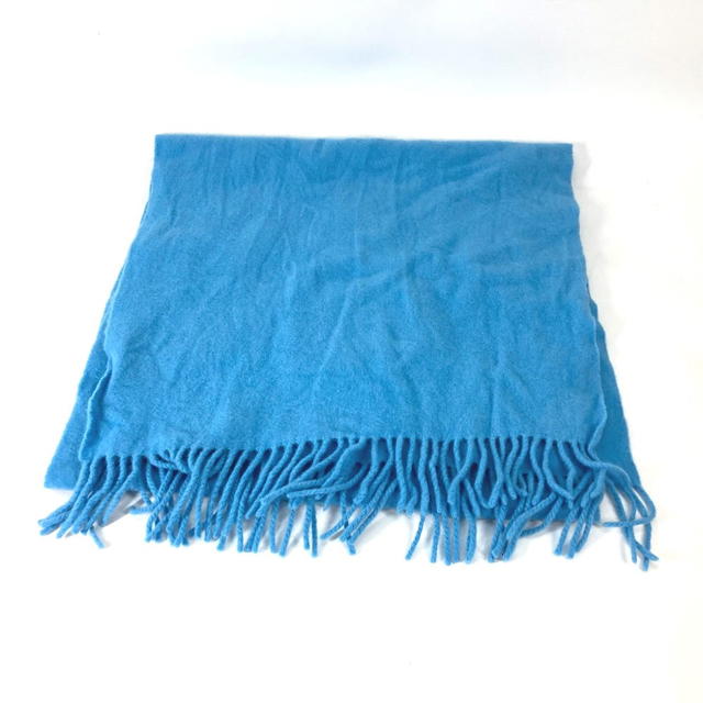 Moncler MONCLER down logo fringe Scarf wool blue - view 2