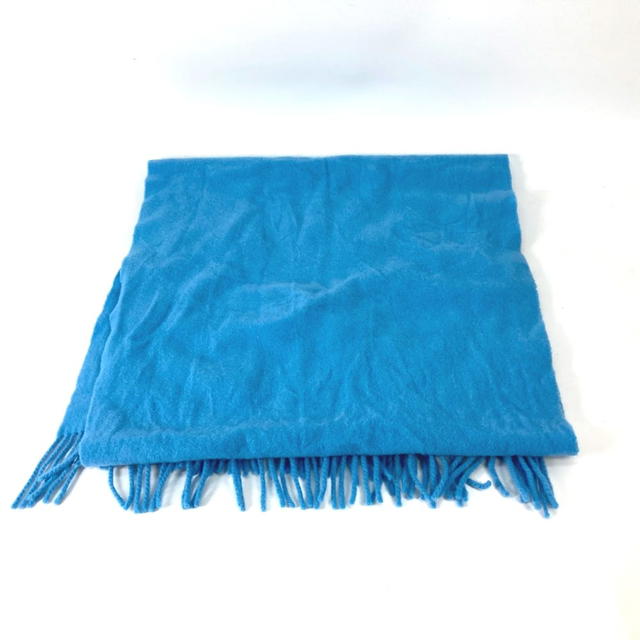 Moncler MONCLER down logo fringe Scarf wool blue - view 3