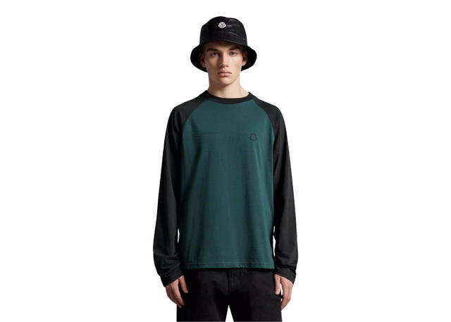 Moncler Moncler Hiroshi Fujiwara x Fragment Logo Long Sleeve T-Shirt Dark Green - view 2
