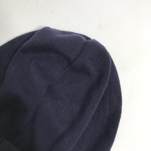 Moncler MONCLER logo beanie hat knit hat knit cap Knit hat wool Navy/Red - view 4
