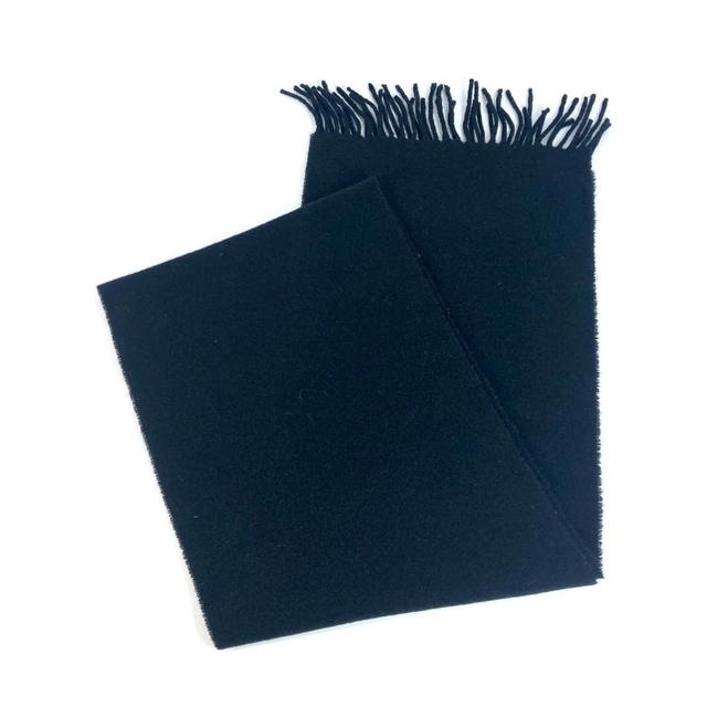 Moncler MONCLER logo fringe Scarf wool Black/White - view 3