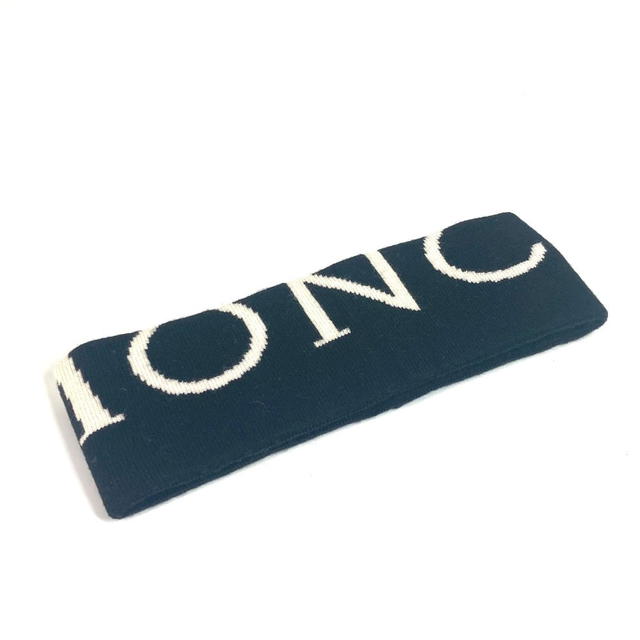 Moncler MONCLER logo headband hair accessories hair band wool / polyester Black/White - view 2