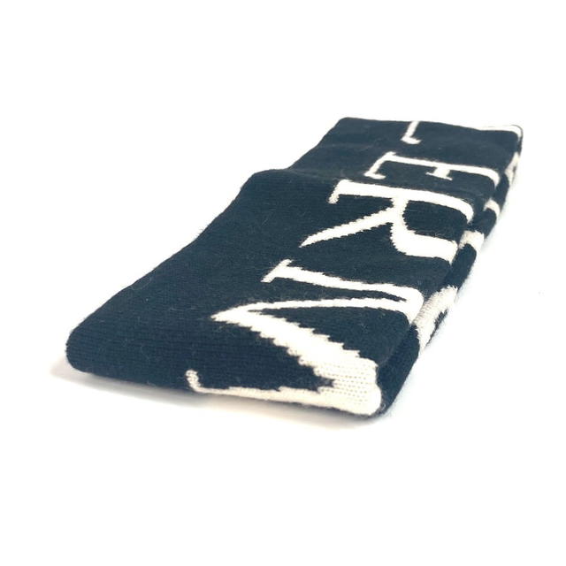 Moncler MONCLER logo headband hair accessories hair band wool / polyester Black/White - view 4