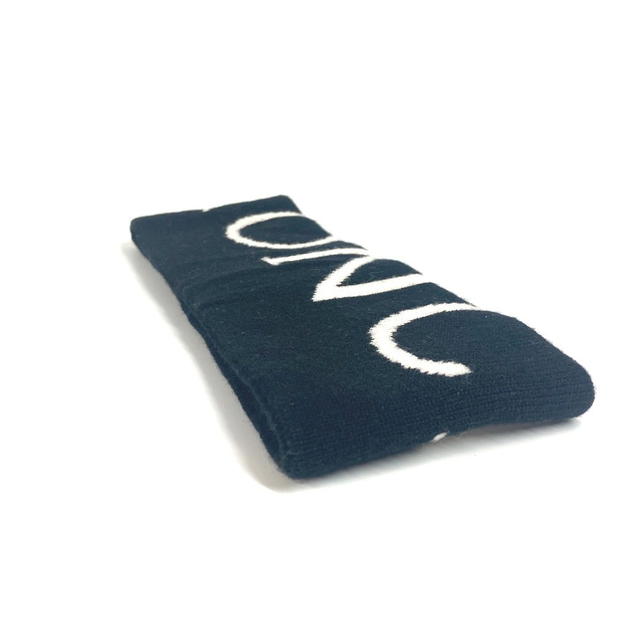 Moncler MONCLER logo headband hair accessories hair band wool / polyester Black/White - view 5