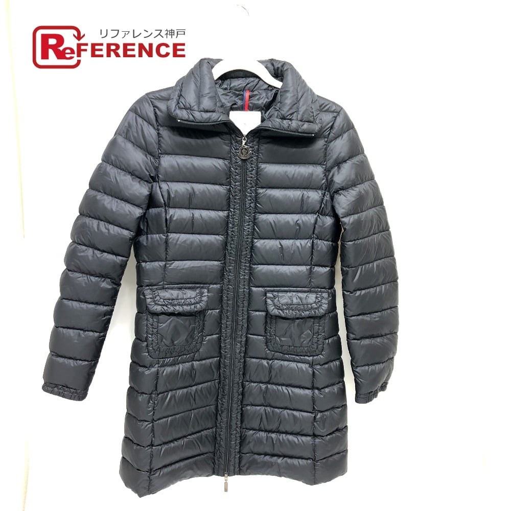 Moncler MONCLER logo Long Down Jacket Apparel Down jacket Nylon Black