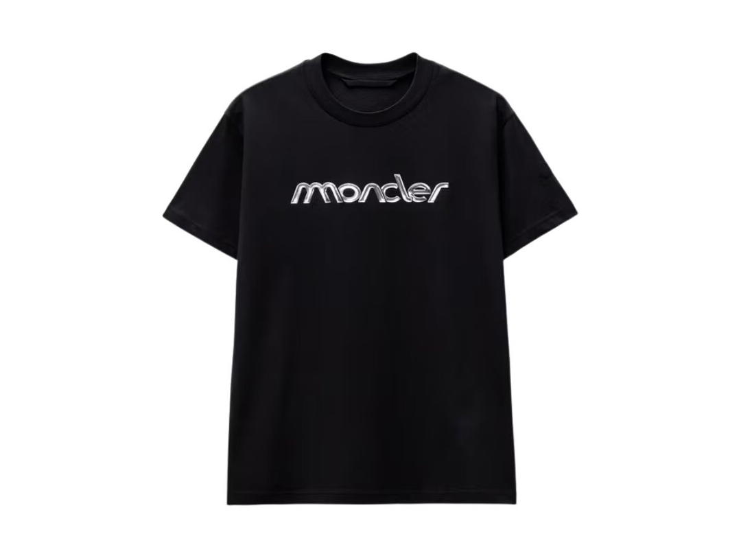 Moncler Moncler Raised Logo T-Shirt Black