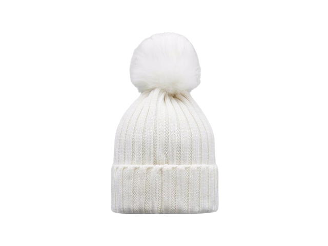 Moncler Moncler Wool Beanie with Pom Pom White - view 2