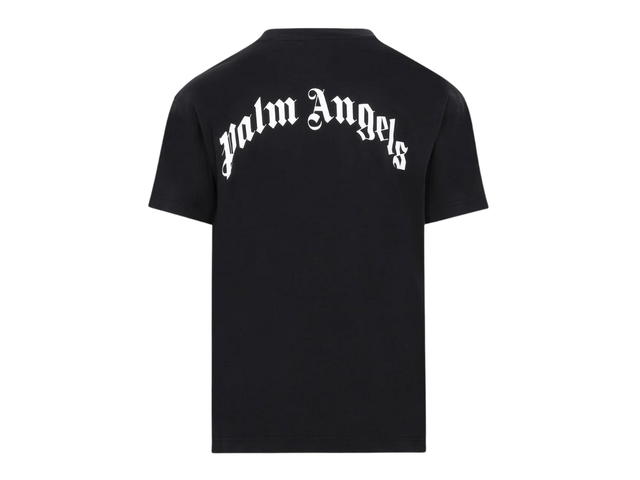 Moncler Moncler X Palm Angels Logo Print Crewneck T-Shirt Black - view 2