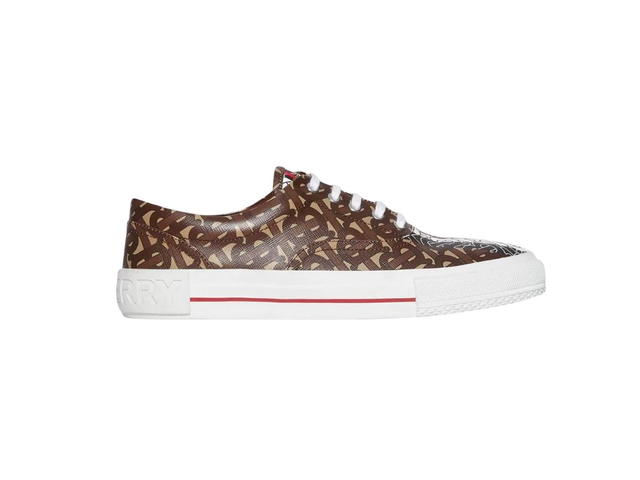 Burberry Monogram Stripe Print E-canvas Sneakers - view 1