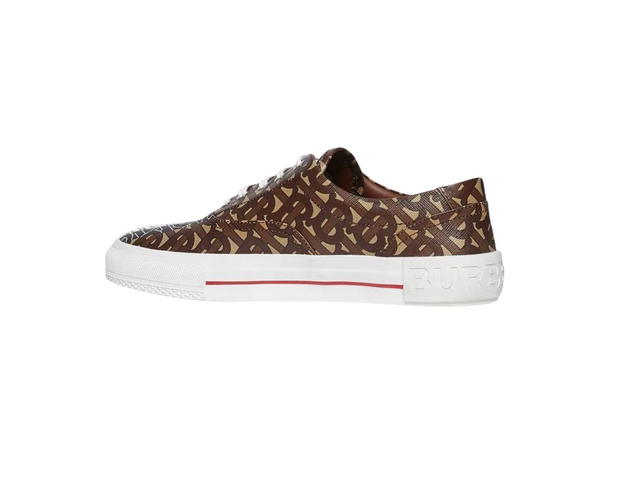Burberry Monogram Stripe Print E-canvas Sneakers - view 2