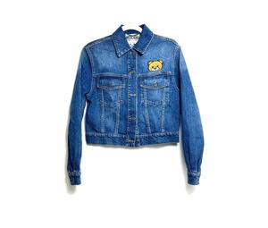 Buy MOSCHINO Teddy bear apparel outer Denim jacket Denim blue at Sasom – Authentic and Ready to Ship