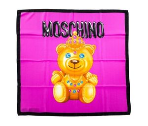 Buy Moschino Women Silk Neckerchief Crowned Teddy Printed Foulard Scarf Fuchsia at Sasom – Authentic and Ready to Ship
