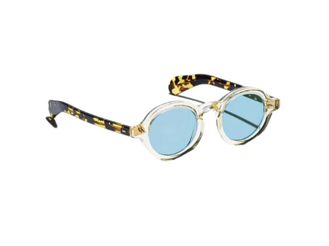 Moscot Moscot Foygel Sun 46 MM In Citron-Tortoise Acetate Frame With Celebrity Blue Lenses - view 2