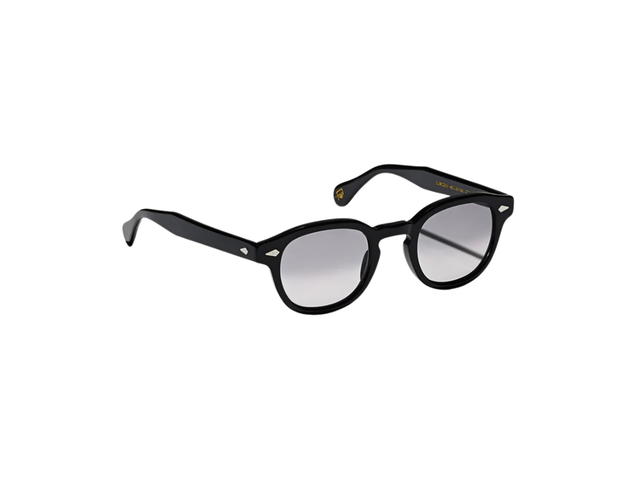 Moscot Moscot Lemtosh Black With Custom Made Tints 46 MM In Black Frame-diamond Rivets With American Grey Fade Lenses - view 2