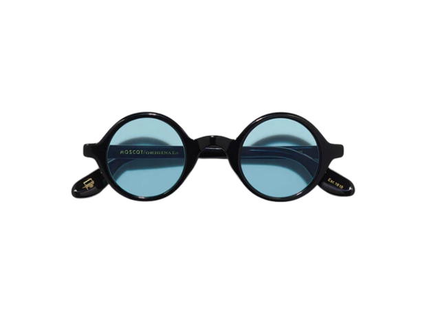 Moscot Moscot Zolman Sun 42 MM In Black Acetate Frame With Blue Lenses - view 1