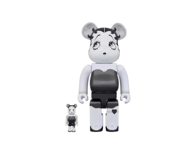 Medicom Toy Bearbrick x Betty Boop 100% & 400% Set Black Very Berry-White - view 1