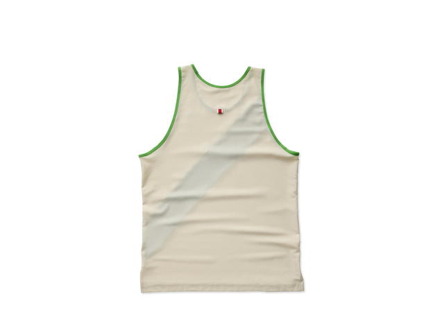 Tracksmith Tracksmith Van Cortlandt Singlet Ivory Classic Green - view 2