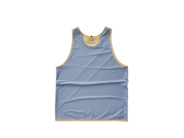 Tracksmith Tracksmith Boston Reversible Singlet Bering Sea Dusty Blue Cornsilk - view 2