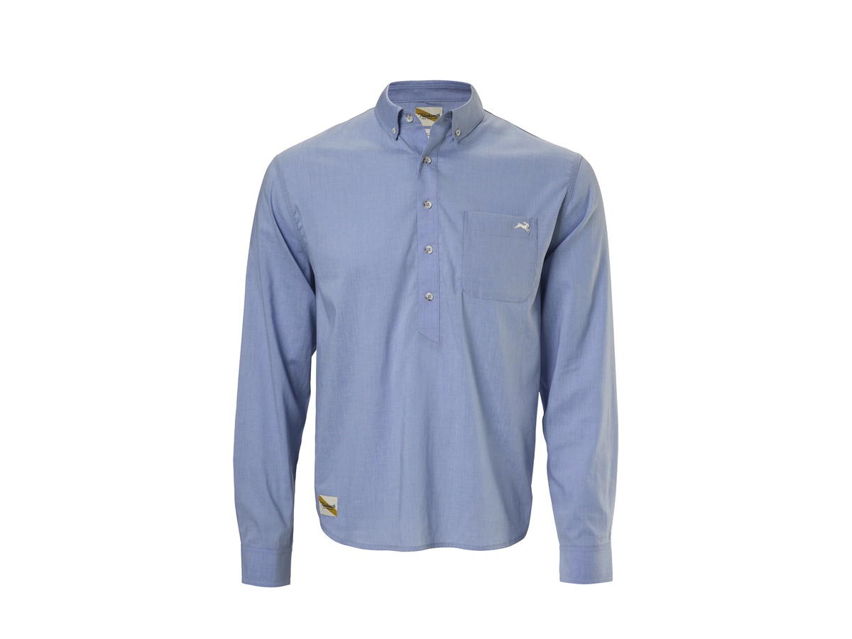 Tracksmith Tracksmith Run Cannonball Run Linen Popover Cloud Blue
