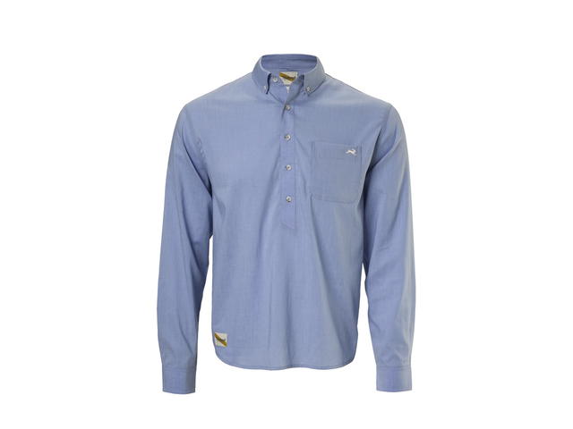 Tracksmith Tracksmith Run Cannonball Run Linen Popover Cloud Blue - view 1