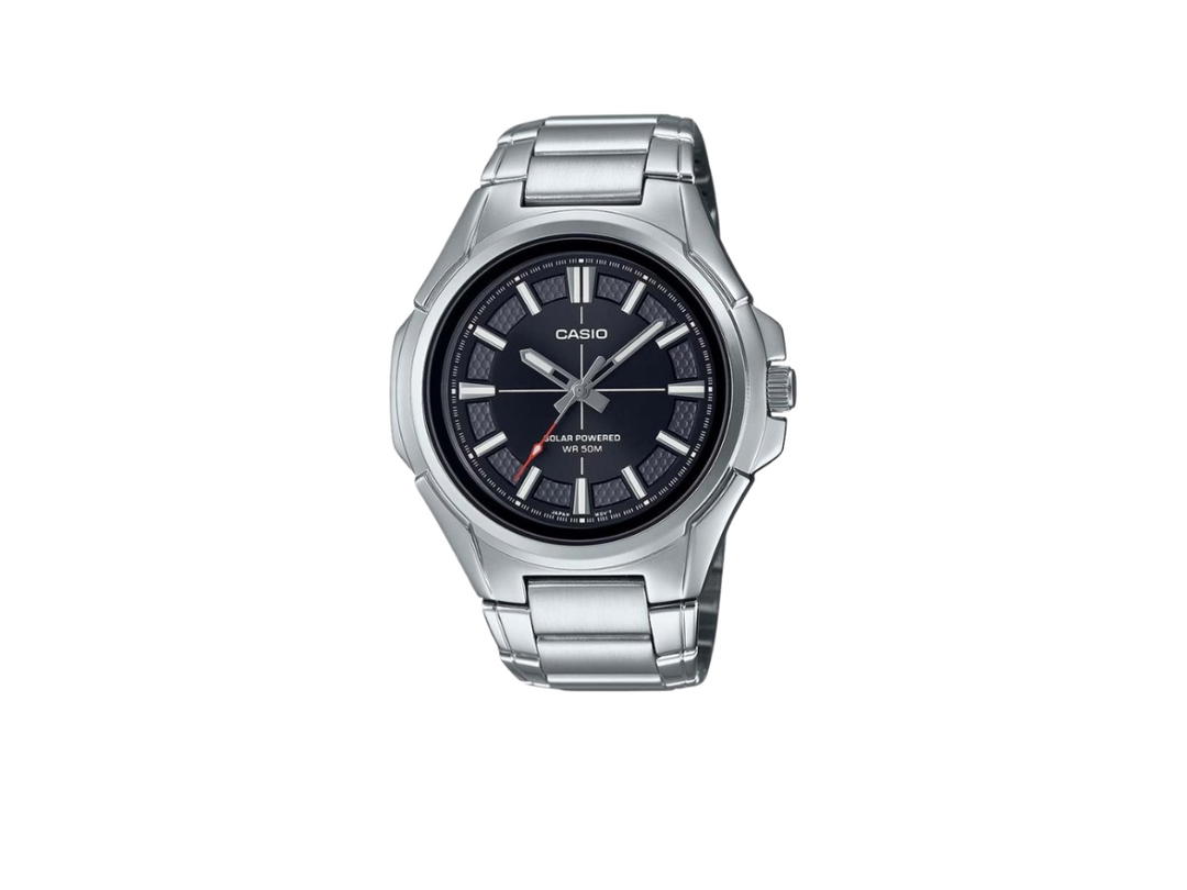 CASIO CASIO Solar-Powered Analog MTP-RS100D-1AV Watch Black