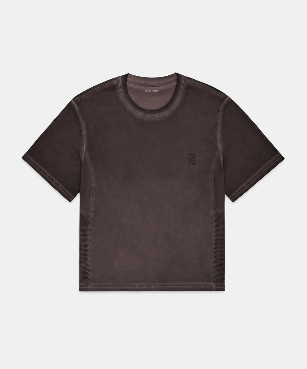 Bandit Running Bandit Running FrioSoft Perforated Box Tee Espresso