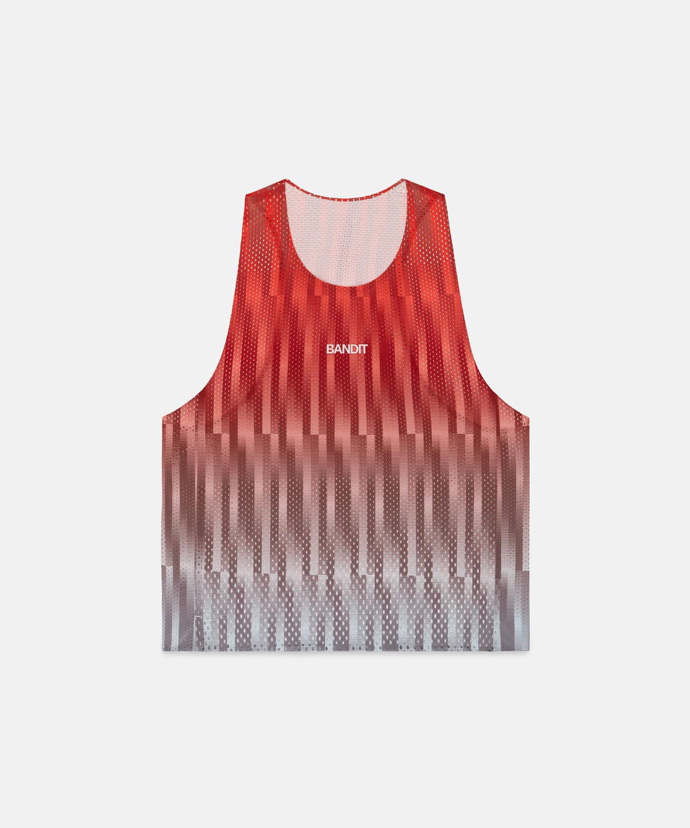 Bandit Running Bandit Running Shredder Shorty Race Singlet Uneven Gradient - Poppy