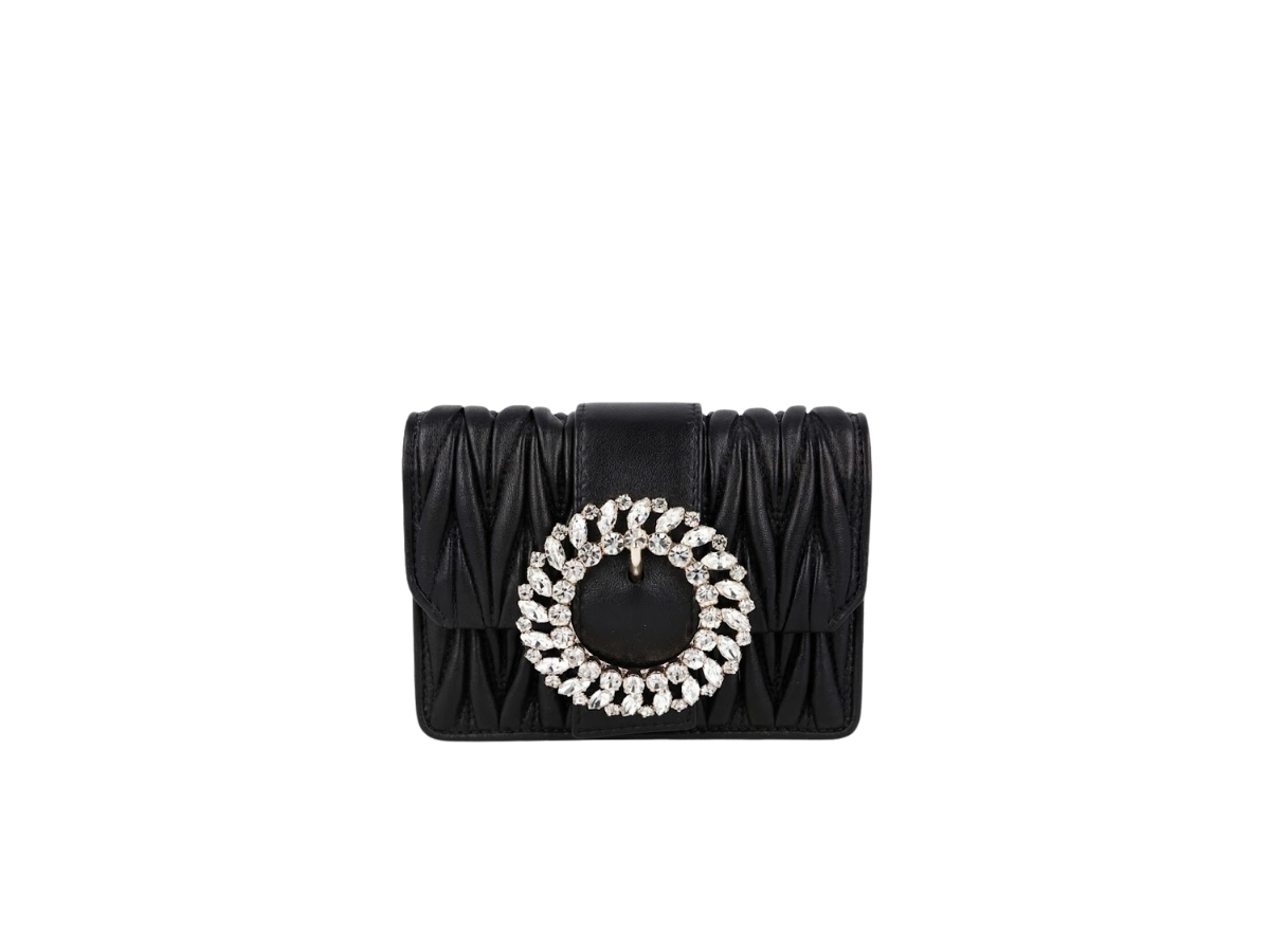 Miu Miu Miu Miu Crystal Shoulder Bag Black