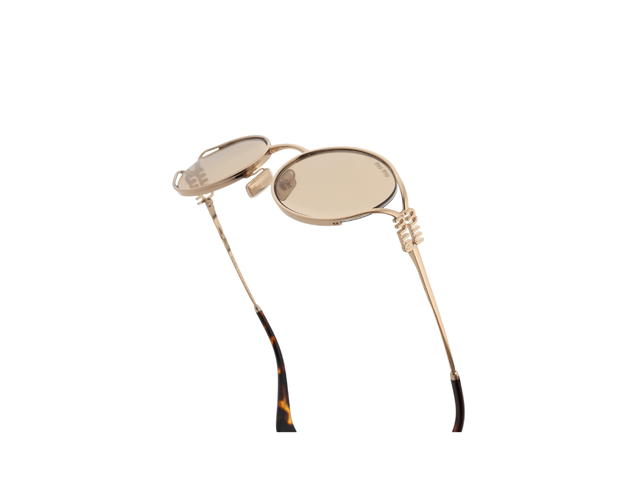 Miu Miu Miu Miu Logo Sunglasses MU52YS Yellow - view 2