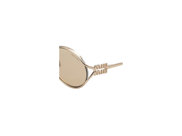 Miu Miu Miu Miu Logo Sunglasses MU52YS Yellow - view 3