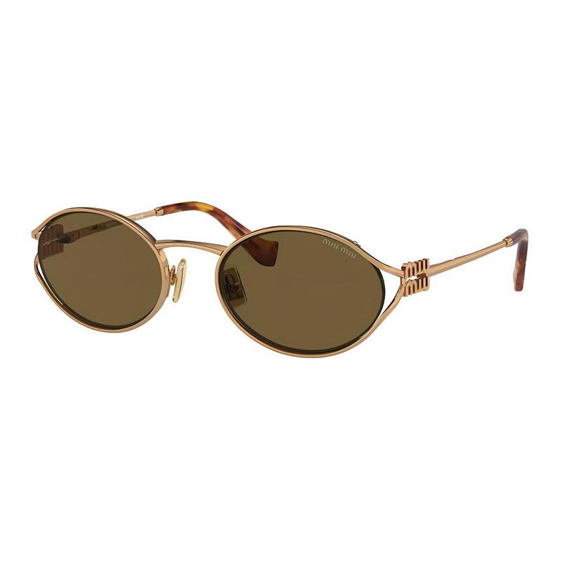 Miu Miu Miu Miu Logo Round-frame - Gold