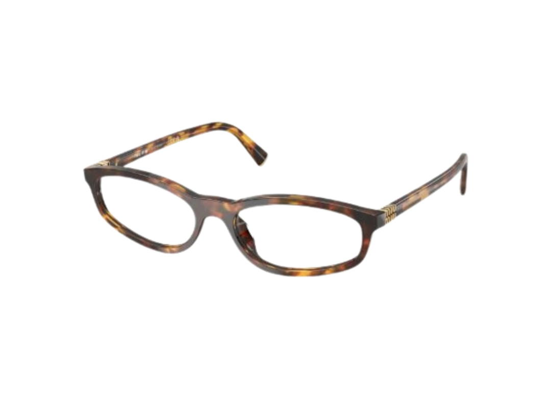 Miu Miu Miu Miu Sunglasses In Honey Havana Plastic Frame With Clear Blue Light Lenses