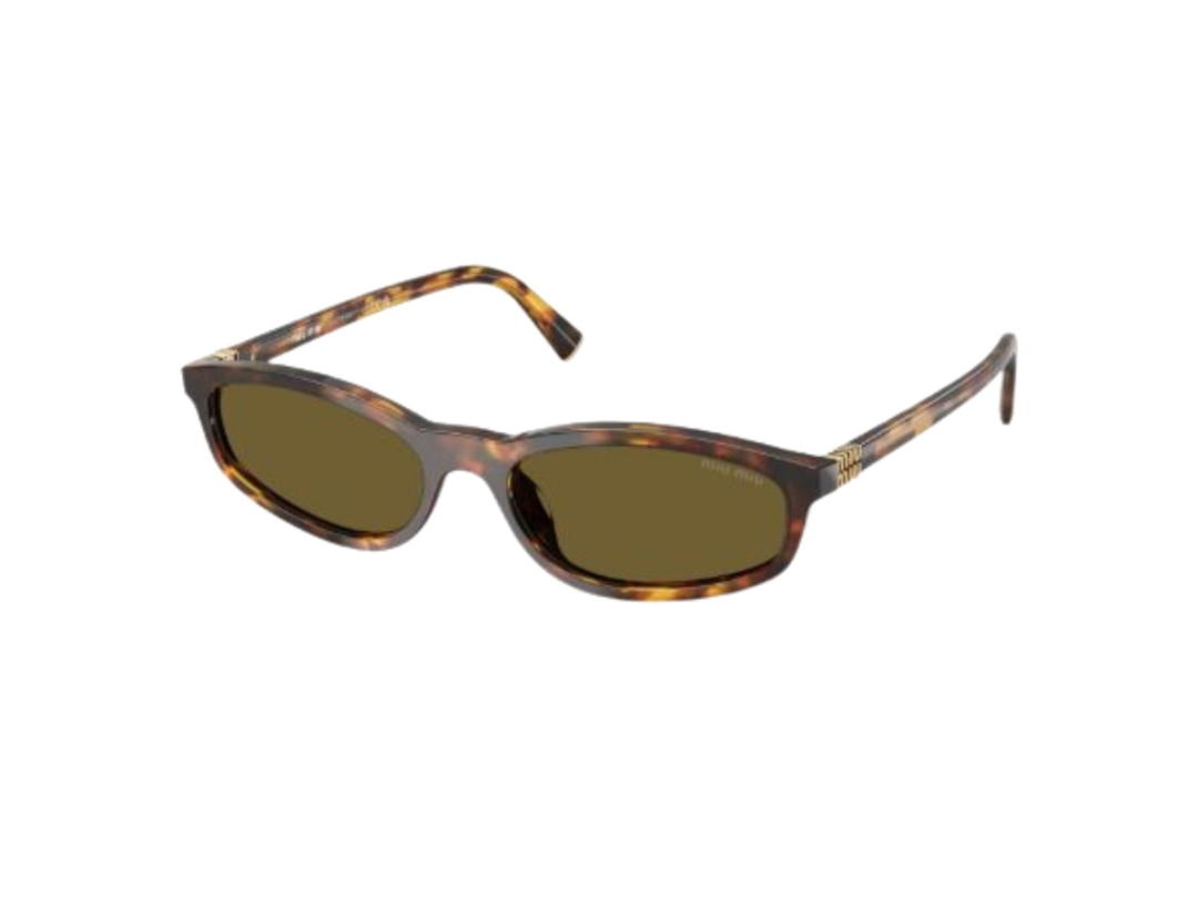Miu Miu Miu Miu Sunglasses In Honey Havana Plastic Frame With Dark Brown Lenses